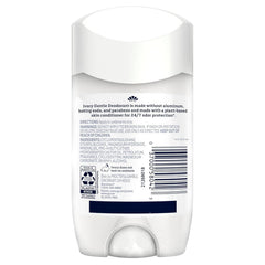 Ivory deodorant close-up texture of stick showing smooth application benefit gentle on skin