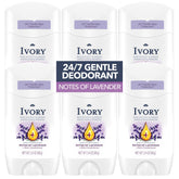 Ivory Lavender front packaging showing gentle scent and 24hr benefit