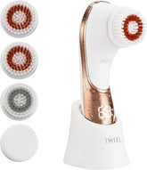 IWEEL face brush front view showing controls and compact design for easy cleansing
