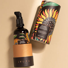 The Ayurveda Experience Balaayah pouring to show silky texture and deep moisturization
