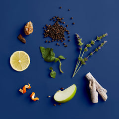Jack Black scent notes board illustrating black pepper lavender driftwood benefit