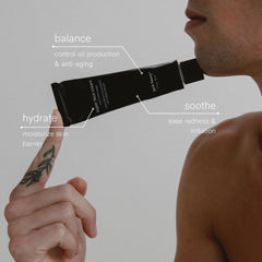 Dispensing Jack Henry moisturizer onto hand demonstrating easy absorption