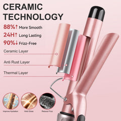 JAETON ceramic-tourmaline barrel close-up reducing frizz and adding shine