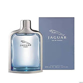 Jaguar Classic Blue front bottle showing elegant label and refined design benefit