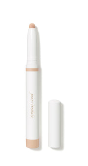 jane iredale ColorLuxe stick front packaging showing shade Alabaster and cap, for easy travel