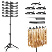 JANMPASK front view of braiding rack showing 144 pegs for fast organization