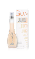 Jennifer Lopez Glow in hand scale demonstrating compact 30ml travel-friendly size