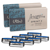 Jeremy's front packaging showing eight Sprint 3 cartridges and clear product details for convenience