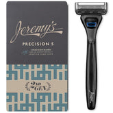 Jeremy's razor front packaging showing kit and benefits