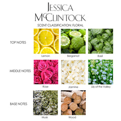 Jessica McClintock gift placed on vanity showcasing stylish presentation