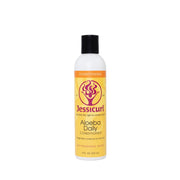 Jessicurl Aloeba front packaging showing clean bottle and label benefits