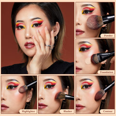 Jessup T273 slanted contour brush close-up, precision sculpting benefit