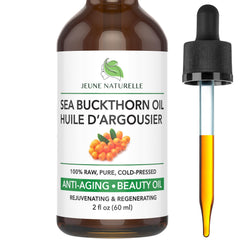 Jeune Naturelle front packaging showing pure sea buckthorn oil and benefits