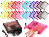 Jexine mini mesh pouch front view showing bright colors and clear mesh useful for identification