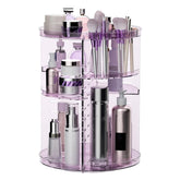 Jiavarry front view showing full rotating organizer, tidy countertop benefit