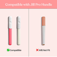 JILL close-up wide blade edge showing smooth coverage benefit