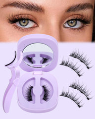 JIMIRE front packaging showing cat-eye lashes and case for quick identification and convenience