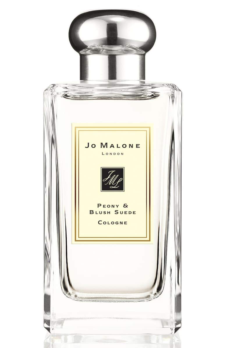 Jo Malone bottle front view showing label and elegant glass for clear identification