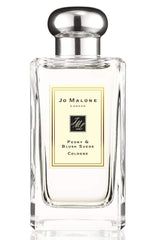 Jo Malone bottle front view showing label and elegant glass for clear identification