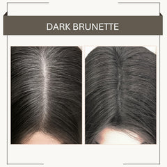 Joan Rivers open jar revealing dark brunette powder for quick root coverage