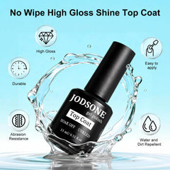 JODSONE base and top coat bottles together for improved adhesion and shine