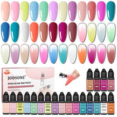 JODSONE front packaging showing 20 airbrush gel bottles and benefits