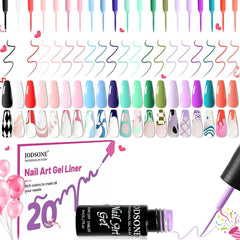 JODSONE front packaging showing full 20-color gel liner set and variety