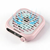 JODSONE front view showing palm-sized pink dust collector and easy grip benefit