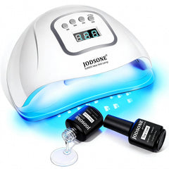 JODSONE lamp front view showing compact design and fast curing benefit