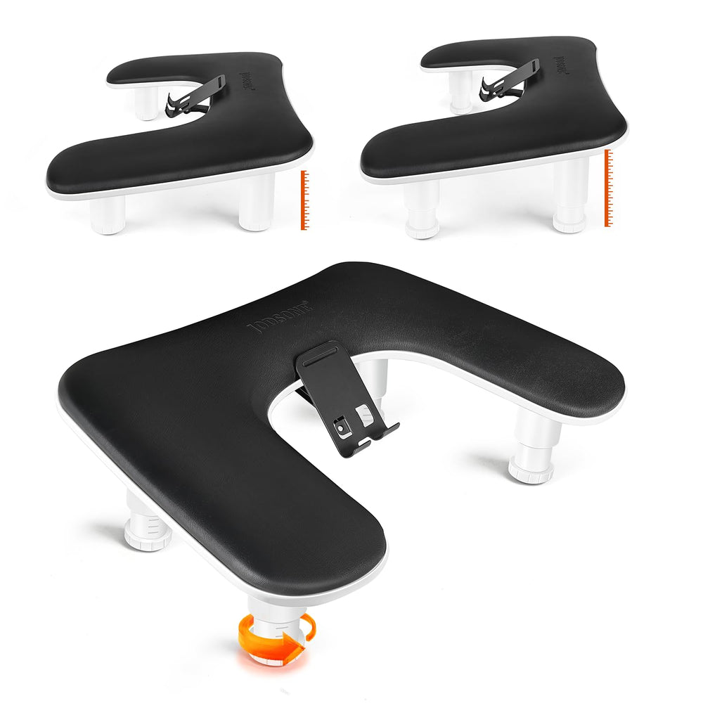 JODSONE front view of U-shaped arm rest showing clean salon-ready design and stability