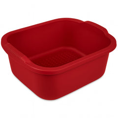 JOEY'Z red wash tub front view showing sturdy basin and bright color for versatile use