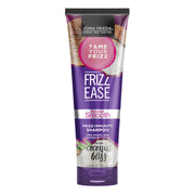 John Frieda front bottle view showing product and smooth-hair benefit