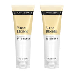 John Frieda front packaging shows product and brightening benefit