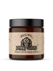 Johnny Slicks front jar showing clean packaging and strong hold benefits