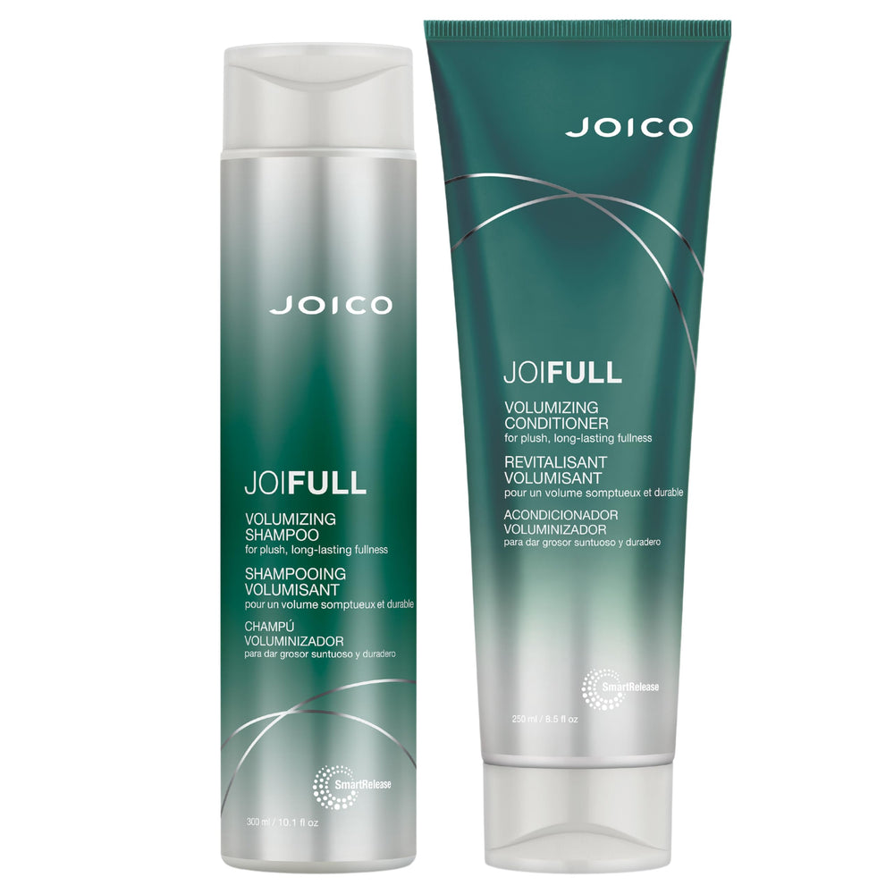 Joico JoiFULL front packaging showing bottles and volume benefit