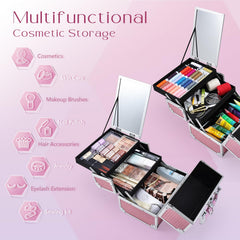 Joligrace open cantilever trays with mirror for quick access