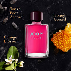Joop! label detail highlighting product name and oriental fragrance signature for clarity