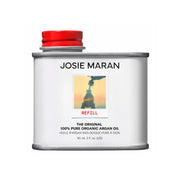 Josie Maran front bottle showing amber glass and clean branding for easy storage