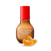 Josie Maran bottle front packaging showing bright tangerine design and size