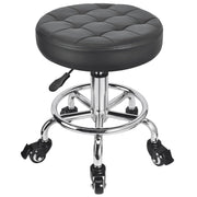 JOSTZHXIN front view of low roller stool showing compact stable base and seat comfort