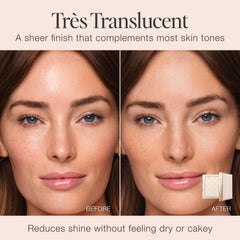 Jouer close-up of powder texture highlighting silky, blurring finish