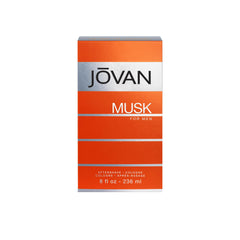 Jovan musk front bottle showing classic packaging and an inviting scent