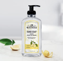 J.R. Watkins gel lather detail demonstrating gentle cleansing foam