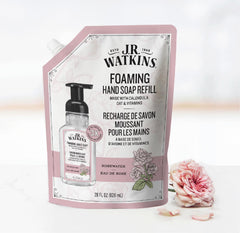 J.R. Watkins label detail highlighting plant-based ingredients and clean formula benefit