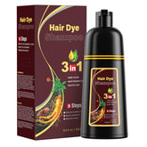 JUANCHI front bottle view showing dark brown dye and benefit of clear packaging