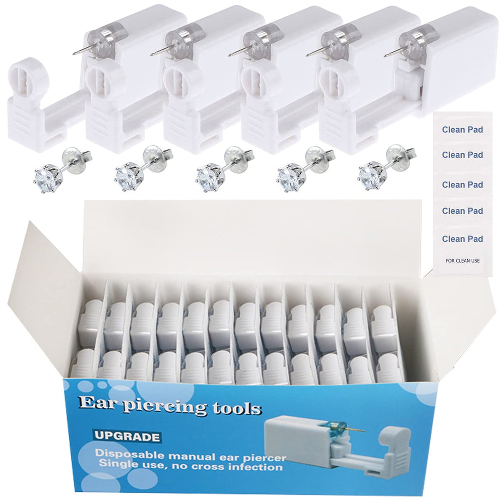 judero front packaging showing sealed disposable piercing kits and contents for hygiene