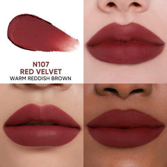 JUDYDOLL texture swipe showing creamy matte-glitter finish for smooth application