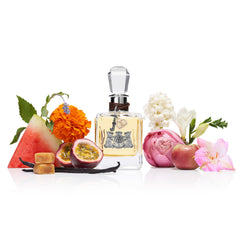 Juicy Couture side label close-up showing fragrance name and volume for product clarity