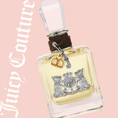 Juicy Couture ingredient notes visual with fruit and flower accents for scent profile clarity