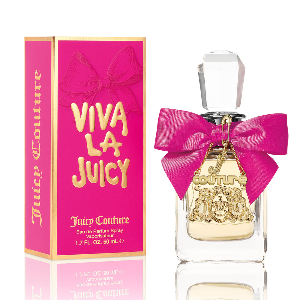 Juicy Couture front bottle view highlighting chic design and portable size